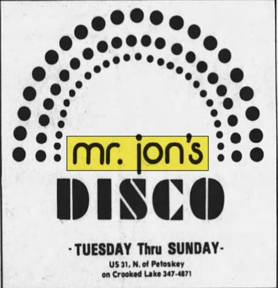 Mr. Jons (Hubs, Jonathans Landing, Just Between Friends, Shenanigans) - May 1976 Ad (newer photo)